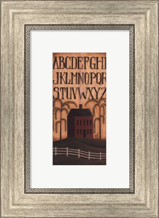 Framed Alphabet House Print