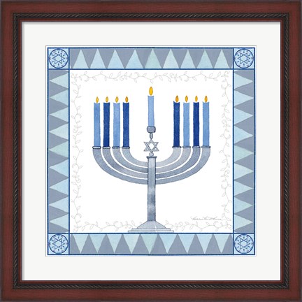 Framed Celebrating Hanukkah III Print