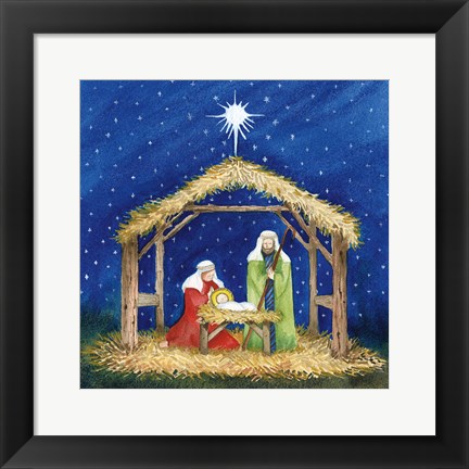 Framed Christmas in Bethlehem III Print