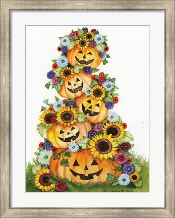 Framed Happy Pumpkins Print
