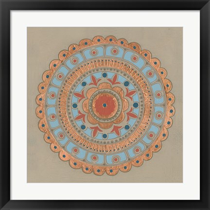 Framed Copper Mandala II Print