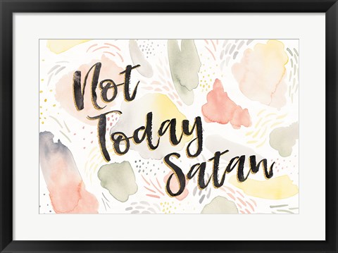 Framed Meadow Breeze VI Not Today Satan Print