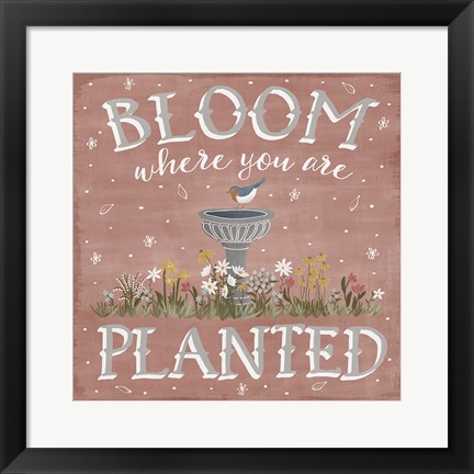 Framed Blooming Garden VII Print