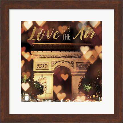 Framed Love is in the Air Arc de Triomphe Print