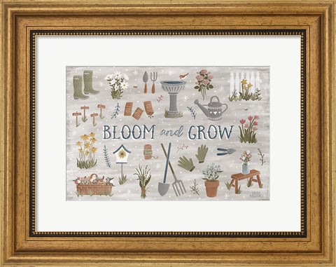 Framed Blooming Garden III Print