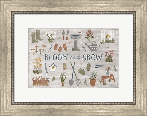 Framed Blooming Garden III Print