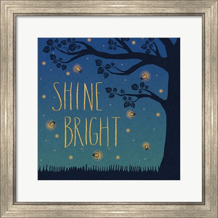 Framed Twilight Fireflies II Print