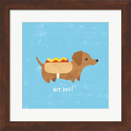 Framed Good Dogs Dachshound Print