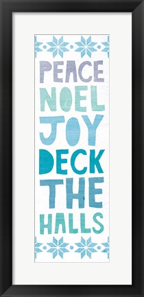 Framed Deck the Halls Words Print