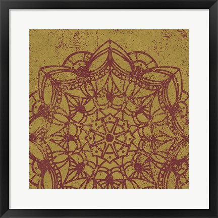 Framed Contemporary Lace IV Spice Print