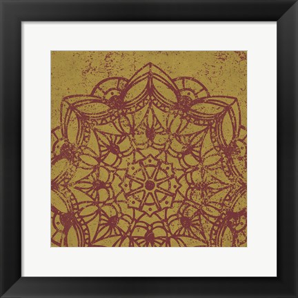Framed Contemporary Lace IV Spice Print
