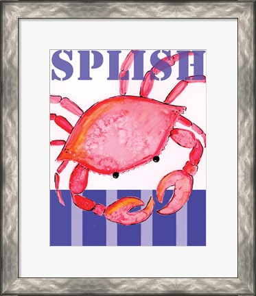 Framed Splish Crab Print