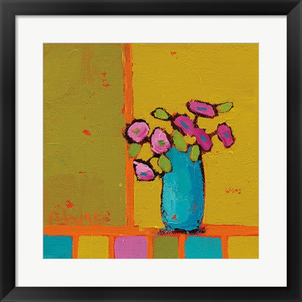 Framed Turquoise Vase Print