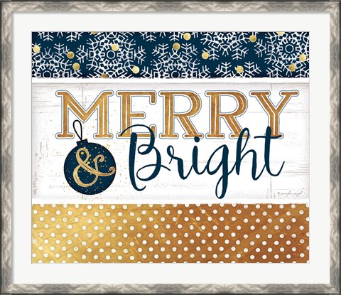 Framed Merry &amp; Bright Print