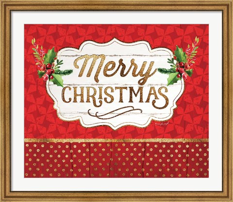 Framed Merry Christmas - Red Print