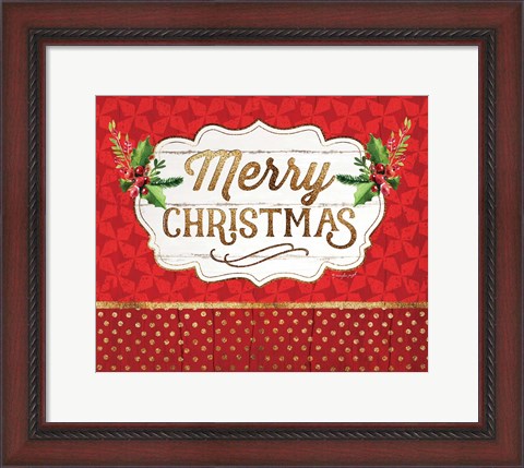 Framed Merry Christmas - Red Print