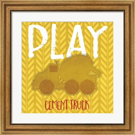 Framed Cement Truck Play Print