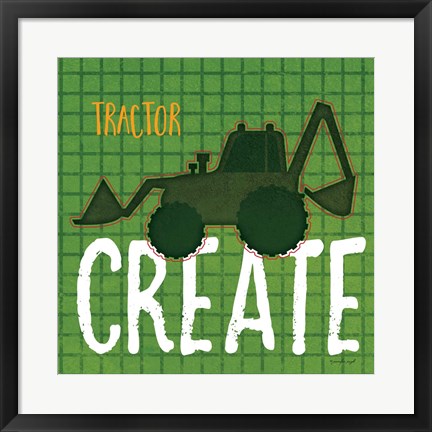 Framed Tractor Create Print