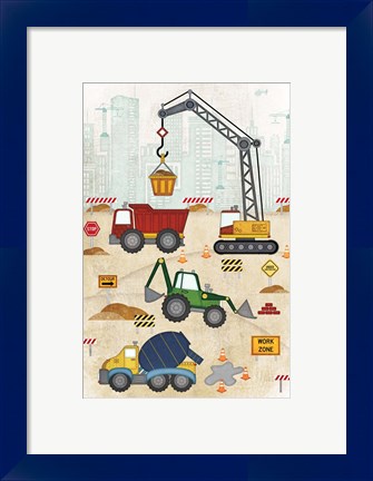 Framed Construction Site Print