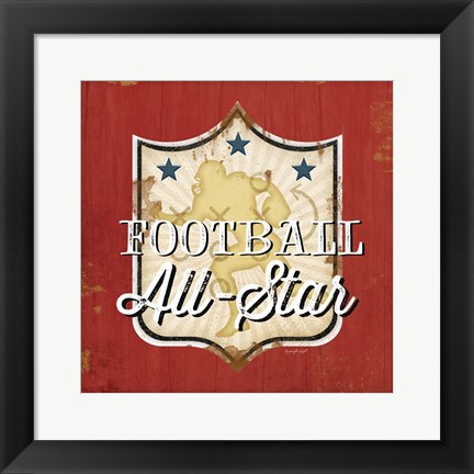 Framed Football III Print