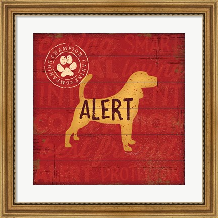 Framed Alert Dog Print