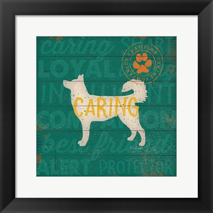 Framed Caring Dog Print