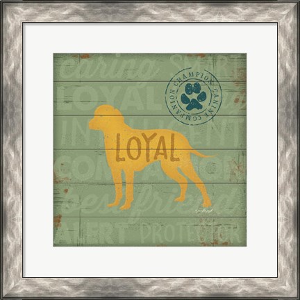 Framed Loyal Dog Print