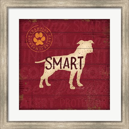Framed Smart Dog Print