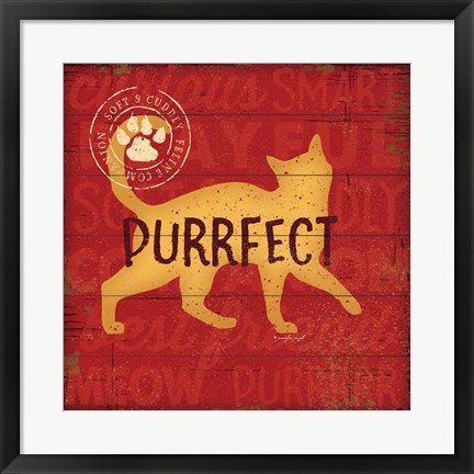 Framed Purrrfect Cat Print