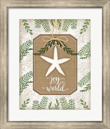 Framed Coastal Christmas Joy Print