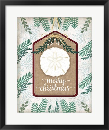 Framed Coastal Christmas I Print