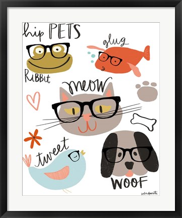Framed Hip Pets Print