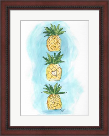 Framed Pineapples Print