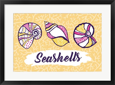 Framed Seashells Print