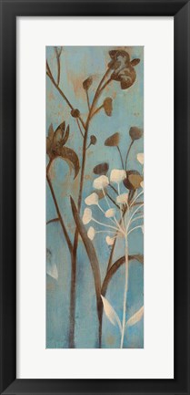 Framed Branches in Turquoise I Print