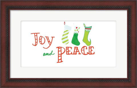 Framed Joy and Peace Stockings Print