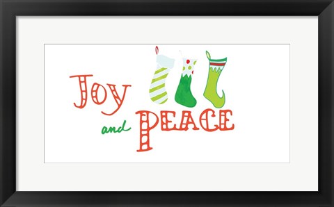 Framed Joy and Peace Stockings Print