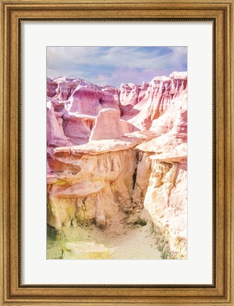 Framed Bisti Badlands Desert Sculpture I Print