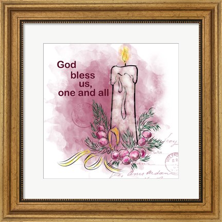 Framed Bless Us One and All Print