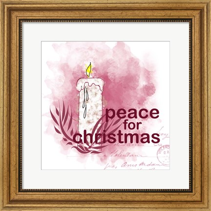 Framed Peace for Christmas Print