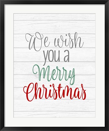 Framed We Wish You a Merry Christmas Print