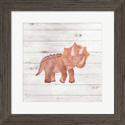 Framed Water Color Dino Print