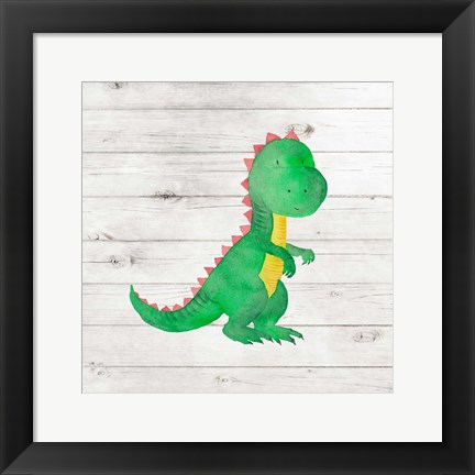 Framed Water Color Dino IV Print