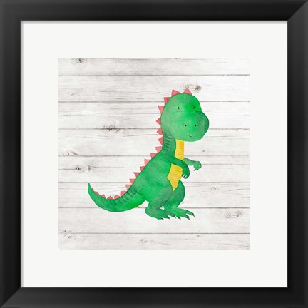 Framed Water Color Dino IV Print