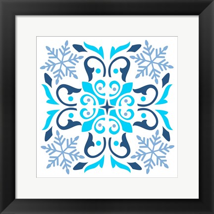 Framed Snowflakes Print