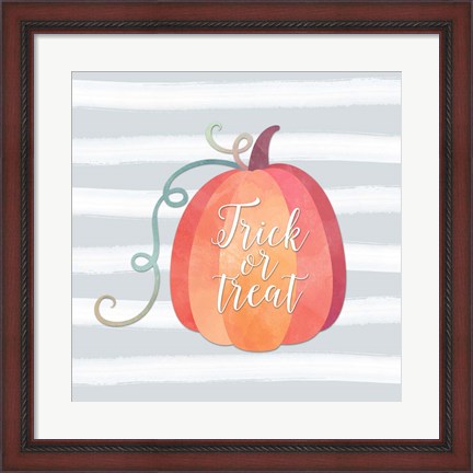 Framed Trick or Treat Pumpkin Print