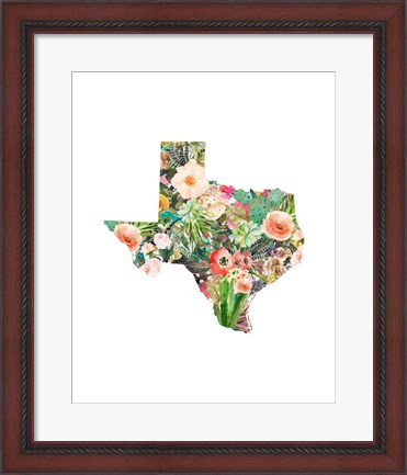 Framed Texas Floral Collage III Print