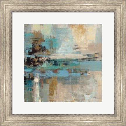 Framed Morning Fjord Square II Print