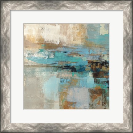 Framed Morning Fjord Square I Print