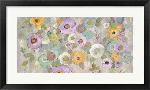 Framed Fog and Flowers I Purple Print